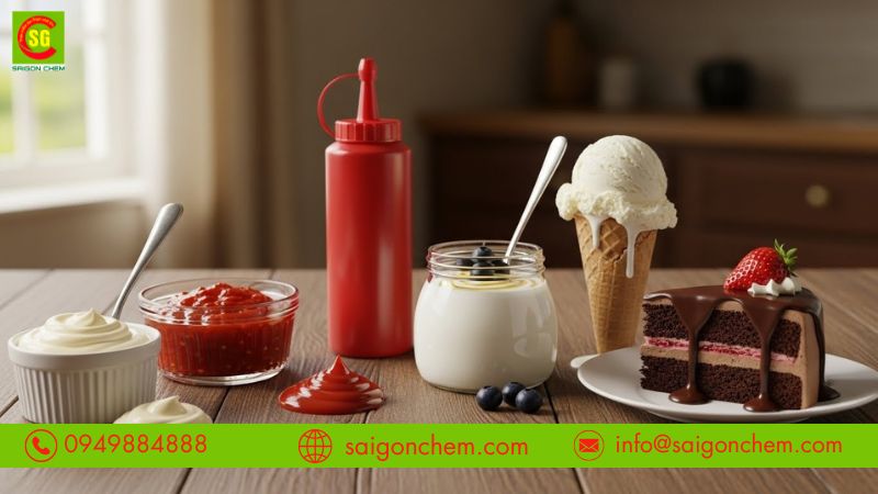Xanthan Gum được sử dụng phổ biến trong nhiều sản phẩm
