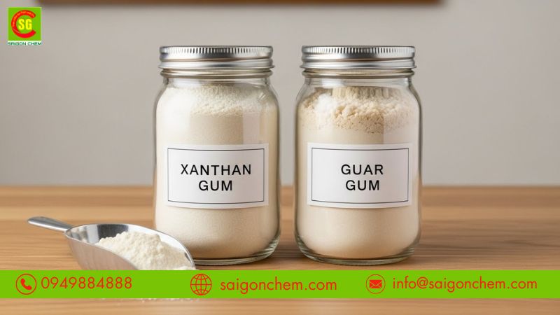 Phân biệt xanthan gum và guar gum qua các tiêu chí