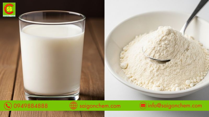 Bột sữa béo nguyên kem được sản xuất từ sữa tươi