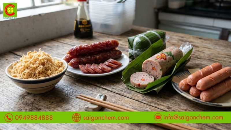 Tạo màu cho lạp xưởng và xúc xích