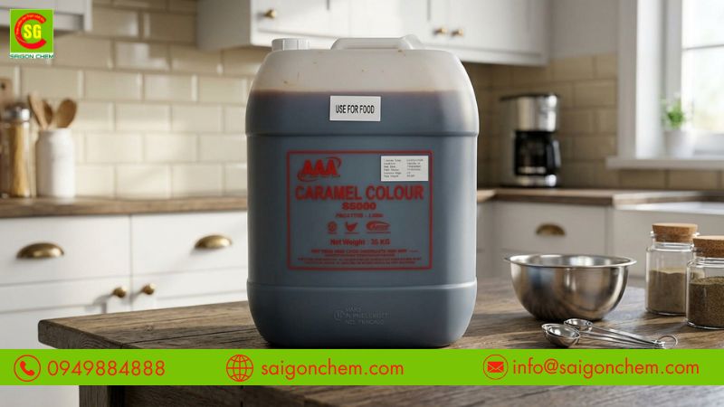 Caramel S5000 giữ màu ổn định sau gia nhiệt và bảo quản