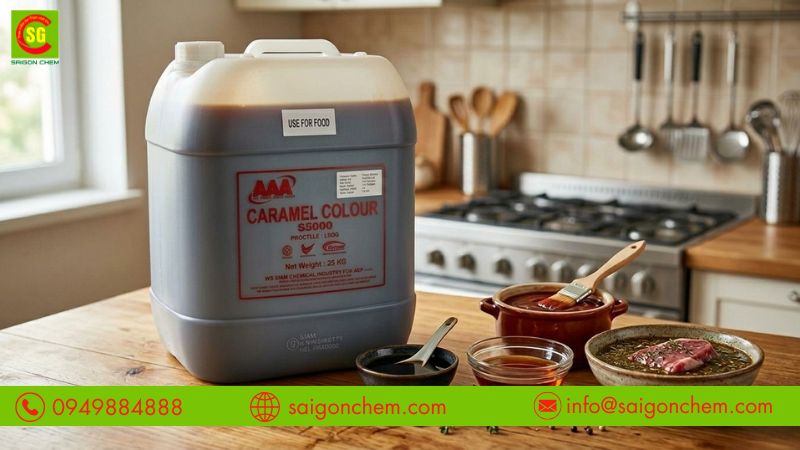Màu caramel giúp nước chấm có màu nâu hấp dẫn
