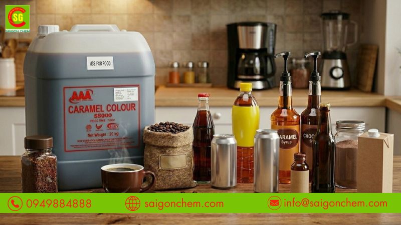 Caramel S5000 dùng tạo màu cho nước giải khát