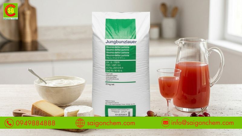 GDL tạo vị chua nhẹ cho sữa chua và đồ uống