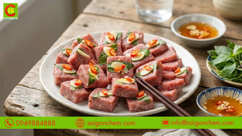 Đường nho hỗ trợ lên men và ổn định màu nem chua