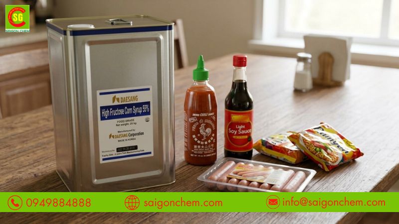 Đường HFCS được dùng trong nước sốt và thực phẩm chế biến